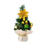 Maxbell Mini Artificial Christmas Tree Hanging Ornaments for Countertop Indoor Desk Yellow