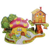 Maxbell 3D Jigsaw Puzzle DIY Toy for Kids Baby Early Educational Toy Mushroom House