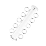 Maxbell 925 Sterling Silver Multi Strand Slide Clasps Jewelry Connectors 5 Strand