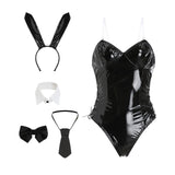 Maxbell Bunny Costume Cosplay Bodysuit Girls W/ Bunny Ears for Fancy Dress Christmas M