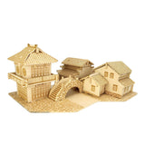 Maxbell 3D Wooden Puzzles Woodcraft Construction Kit DIY Jiangnan Water Towns Puzzles Toys Gifts