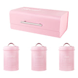 Maxbell 4x Large-Capacity Bread Box Set Storage Box for Food Sugar Pastries Pink