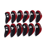 Maxbell Golf Iron Head Covers Set Golf Wedges Headcovers Protector Guard Golfers Red