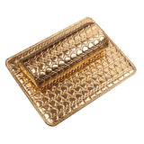 Maxbell Nail Art Pillow Manicure Hand Arm Rest Pillow Cushion PU Holder Golden