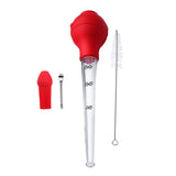 Max Turkey Baster Set Silicone Bulb Meat Injector Needle with Cleaning Brush