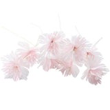 Max 10xHandmade Crystal Artificial Edelweiss Flowers Bridal Hairpiece Pink White