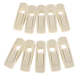 Max 10pcs Flocked Clothes Velvet Clips/Clothespins/Clothing Clamps Beige