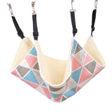 Maxbell Cat Hammock Bed Breathable Leisure 58x48cm for Indoor Cats Chinchilla Ferret triangle print