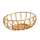 Maxbell Metal Fruit Basket Bowl Rustproof for Vegetables Sundries Dinner Table Aureate