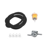 Maxbell Professional Gas Fuel Switch with Filter Fuel Line for Motorcycle Black