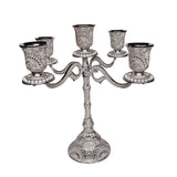 Max Candle Holder Candelabra Centerpiece Crafts Decoration for Bar Wedding Party 5 Branch Silver