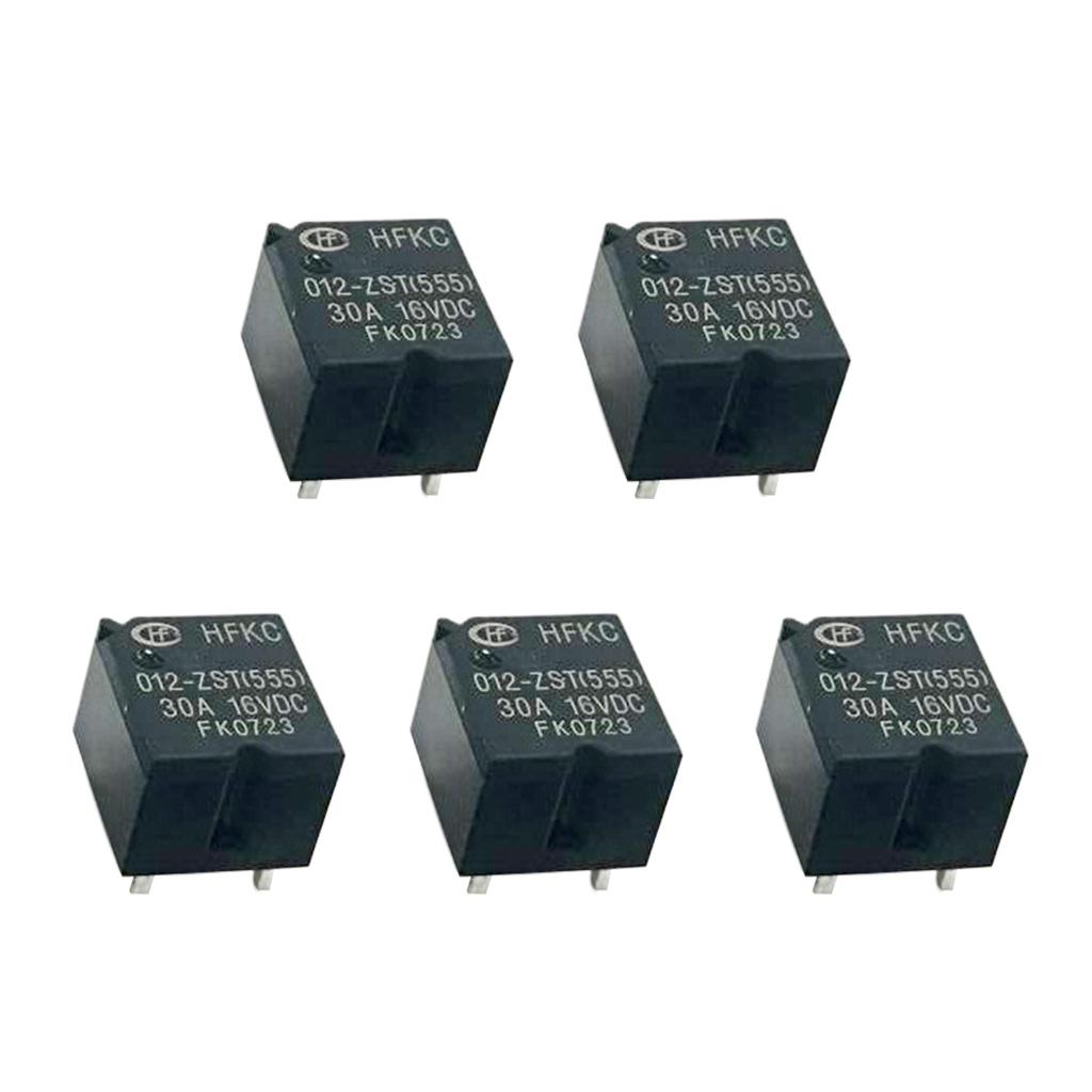 Maxbell HFKC 012-ZST(555) 5 Pieces 5Pin 30 A 12V DC Automotive Micro Relays