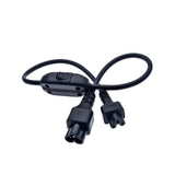 Maxbell IEC320 C6 Male to C5 Female Power Extension Cord 30cm for Notebook Printer