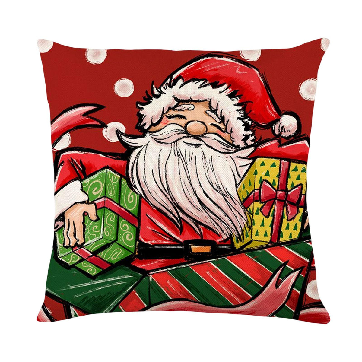 Maxbell Multicolor Christmas Pillow Cover Pillow Case Xmas Decoration Bed Winter Old Man
