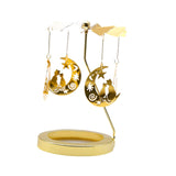 Maxbell Rotating Candle Holder Candlestick Decorative for Living Room Ornament Moon