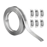 Maxbell Hose Clip with 8Pcs Fasteners Adjustable Durable for Agriculture Machinery