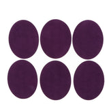 Max 6x Sew On Iron On Patches Mending Repair Elbow Knee Applique Oval Purple