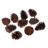 Maxbell 10pcs Pine Cones Baubles Hanging Christmas Tree Holiday Decoration A 6-8CM