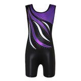Maxbell Girls Ballet Dance Gymnastics Leotards Tank Boy Shorts 11-12 Years Purple