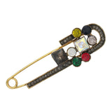 Maxbell Brooch Pin Sweater Shawl Clips Glitter for Ornament Christmas Women Girls Golden