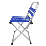 Maxbell Portable Alloy Folding Chair Stool Seat For Outdoor Fishing Garden Picnic Small Blue
