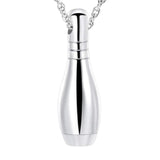 Maxbell Cremation Urn Necklace Memorial Necklace Keepsake Stainless Steel Small Silver