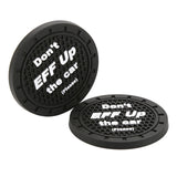 Maxbell 2x Car Cup Holder Coasters Black 2.76inch for Trucks Vehicles SUV Style A