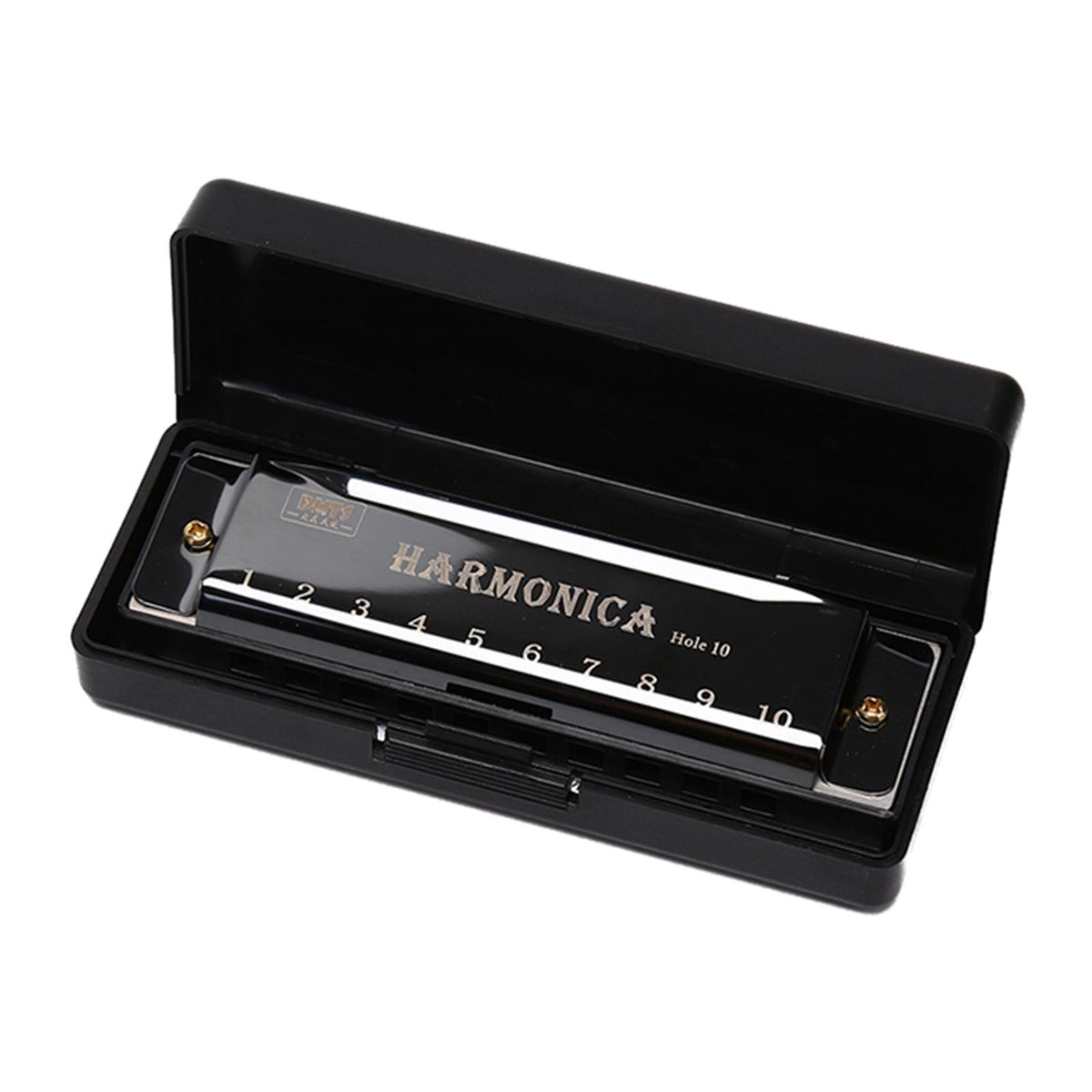 Maxbell Blues Harmonica Diatonic Harp Mouth Organ 10 Hole Musical Instrument Black