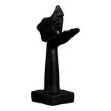 Maxbell Abstract Figure Sculpture Blow Kisses Figurines Retro Style Crafts Tabletop Black