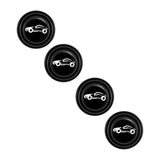 Maxbell Car Door Absorber Cushion Gasket Decorative Buffer Bumper Cushion 4x Black with Sign