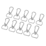 Maxbell 10pcs Durable Metal Carabiner Clip Style Spring Key Chain Hooks Keyring 10mm