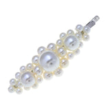 Maxbell 1 Piece Simulated Pearl Snap Hair Clips Barrettes Toddler Teens Hairpin A Silver