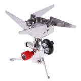 Maxbell Stainless Steel Mini Outdoor Camping Stove Gas Stoves with Piezo Ignition