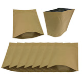 Maxbell 10Pcs Brown Bags Organizer Resealable Pocket Food Pouch for Shop Store Snack 25x32cm