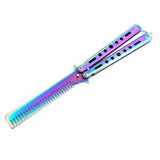 Maxbell Butterfly Knife Trainer Stainless Steel Martial Arts Practice Swords Style B