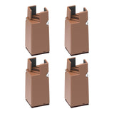 Maxbell 4Pack furnishing Risers furnishing Riser Chair Feet Table Riser for furnishing H 10cm Brown 22-42mm