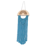 Maxbell Macrame Hair Bow Holder Sturdy Rope Hanging Hair Clips Hanger for Wall Gift Blue