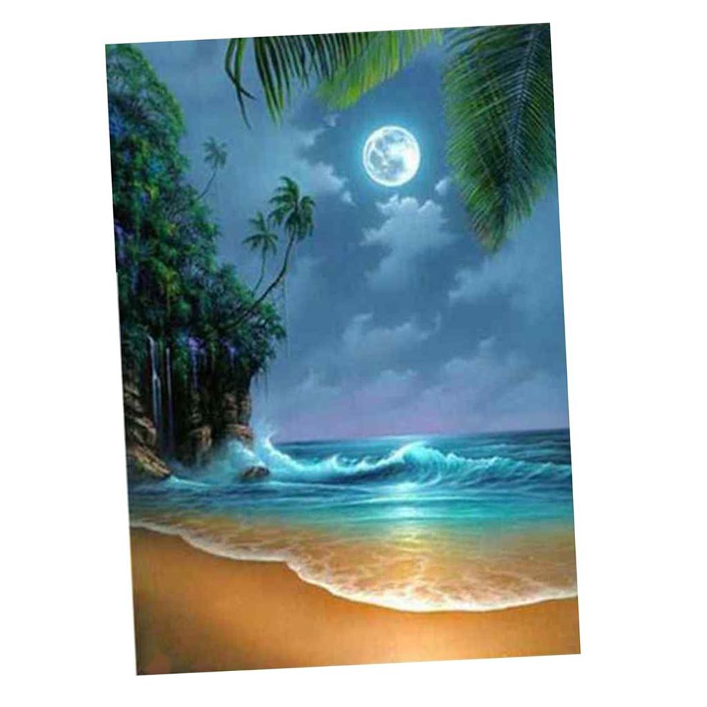 Maxbell DIY 5D Diamond Painting Embroidery Cross Crafts Stitch DIY Seascape