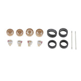 Max Maxb Modified Wheel Hub 1/64 Car Rubber Tire for Tomica Hotwheels Copper -A