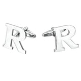 Maxbell Brass Men Cuff Link Initial Personalized Capital Alphabet Letter Cufflinks R