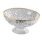 Maxbell Fruit Bowl Round Vegetable Strainer Basket Large for Countetop Breads Snacks Clear