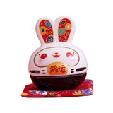 Maxbell Rabbit Figurine Piggy Bank Container Saving Box Ceramic for Home Decoration Style B