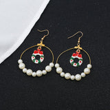 Maxbell Christmas Lovely Drop Crystal Dangle Earrings Xmas Holiday Gifts 65x45mm 1