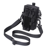 Maxbell Tactical Bag with Shoulder Strap Waist Bag Pouch Organizer for Travel Hiking Black