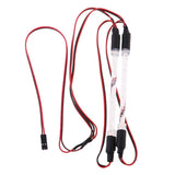 Max 2Pcs Chassis LED Tube Strip Light Bar for 1/10 RC Model Crawler Car Red