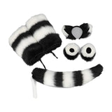 Maxbell Faux cat Cosplay Set Gifts Hair Clip Headwear Animal Anime Black