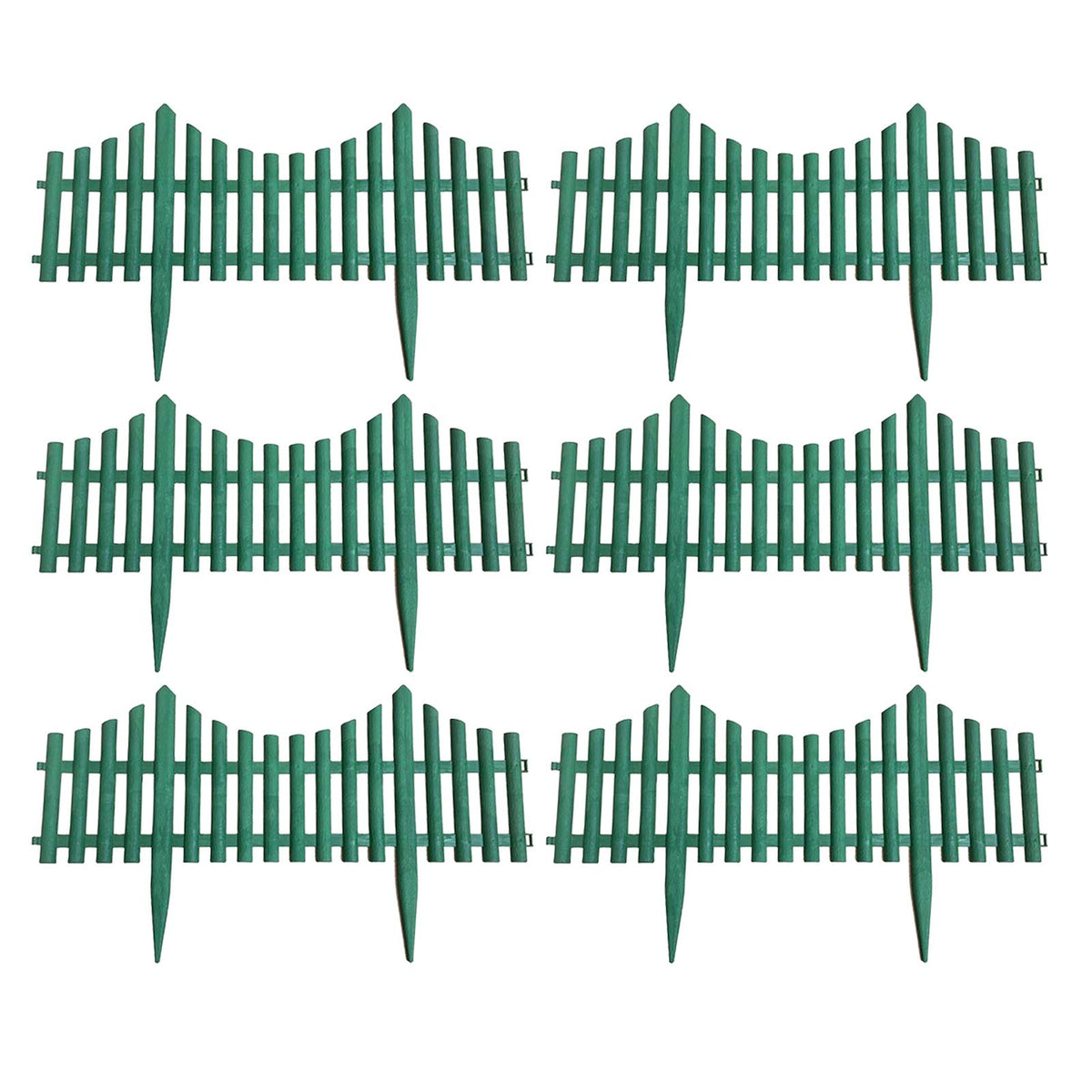 Maxbell 6x Garden Fence Border Edging Landscape Border Durable for DIY Decorative Green