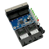 Maxbell Ethernet Converter Switch 4*RJ45 2* Fiber SC Single Mode US Plug Mainboard