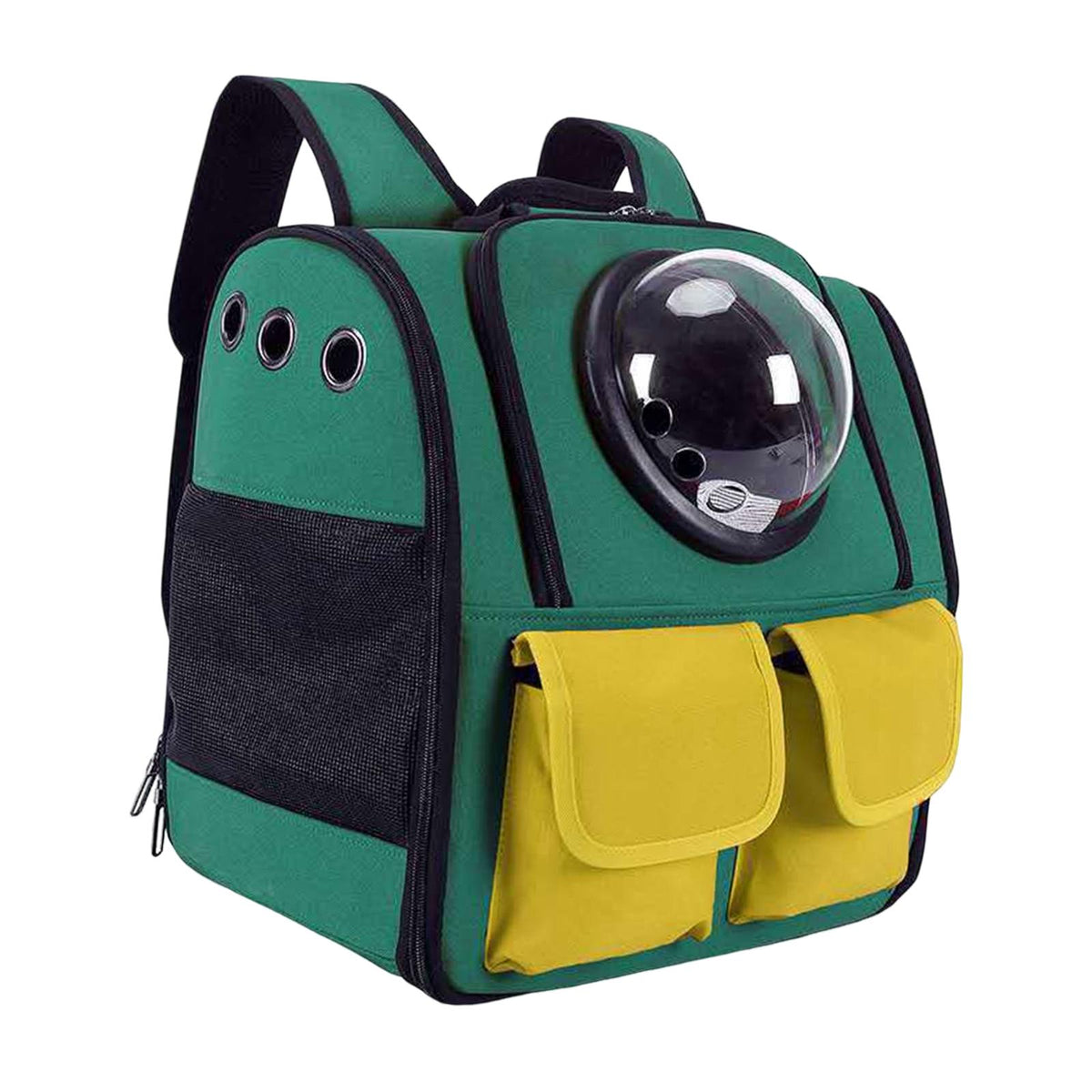Maxbell Portable Cat Backpack Carrier Mesh Breathable Puppy Carrying Bag Knapsack Green