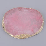 Max Nail Art Palette Cosmetic Tray Imitation Agate Coaster Pendant 97x85x10mm
